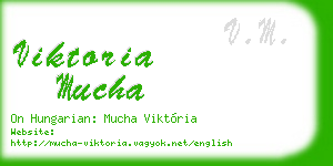 viktoria mucha business card